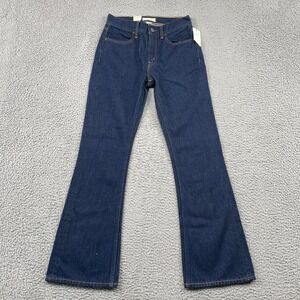 AE77 Jeans Womens 26 Blue The Crop Flare 6 Month Wear Dark Wash Denim